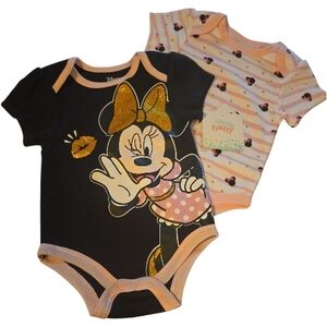 Disney Baby, Minnie Mouse Onsie Set 6-9Mos NWT